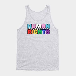 Human rights rainbow outlined Tank Top